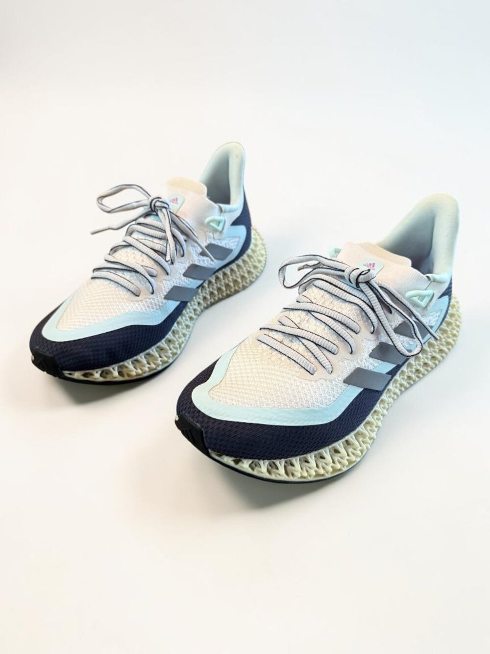 Adidas 4DFWD Running Shoes Women’s Size 8 White Blue 3D Sole EUC